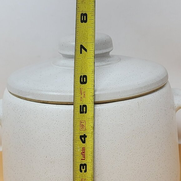 Vintage West Bend Stoneware Cooking Pot With Lid & Handles - Picture 10 of 10
